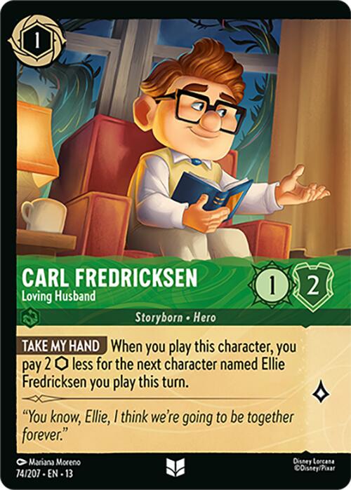Disney Lorcana カール・フレドリクセン 愛する夫 エラーカード Carl Fredricksen - Loving Husband [Foil] #74 Prices | Lorcana