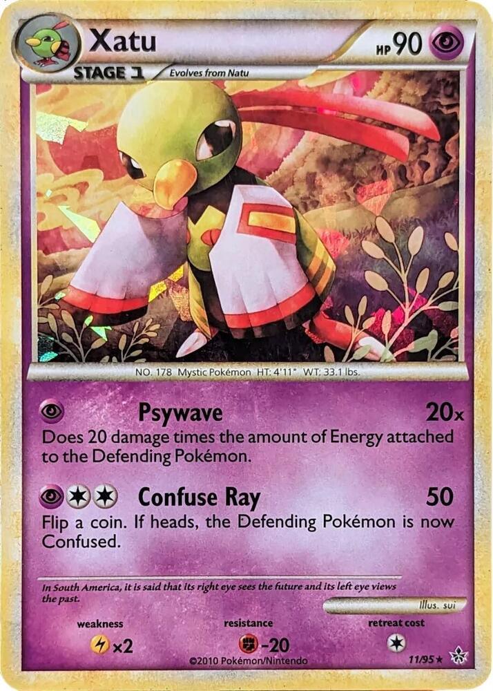 Xatu [Cracked Ice Holo] #11 Pokémon Card from Pokemon Unleashed Set 