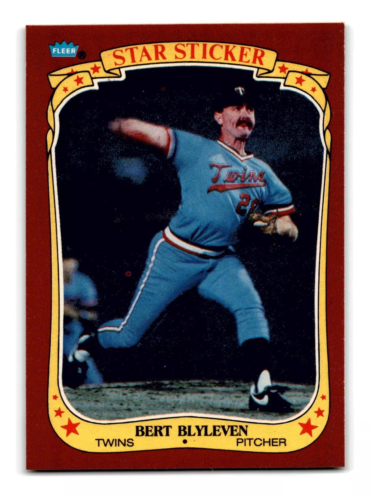Bert Blyleven #6 Baseball Cards 1986 Fleer Star Stickers