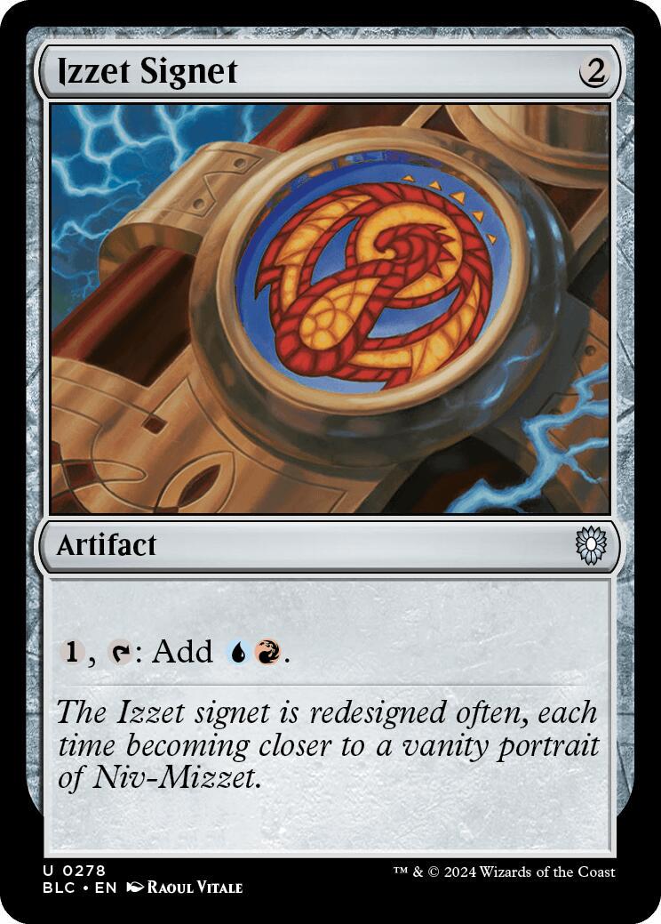 Izzet Signet #278 Magic Bloomburrow Commander