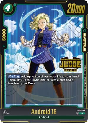 Android 18 FB01-081 Dragon Ball Fusion World Judge Promo