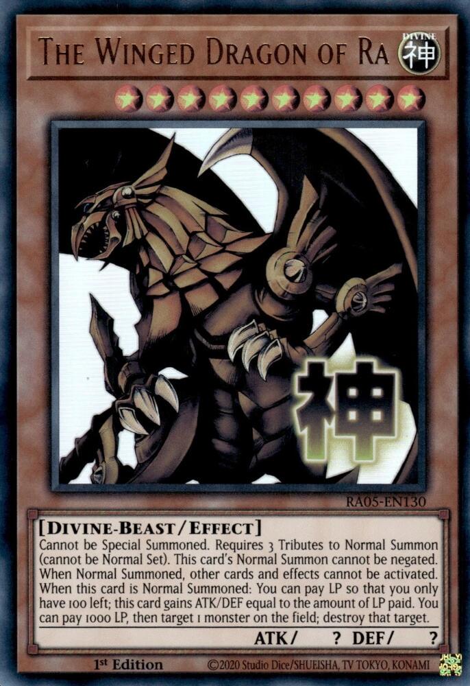 The Winged Dragon of Ra RA05-EN130 Prices | YuGiOh Rarity Collection 5 | YuGiOh  Cards