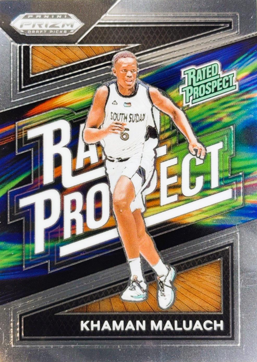 Khaman Maluach #16 Basketball Cards 2024 Prizm Draft Picks Rated Prospect
