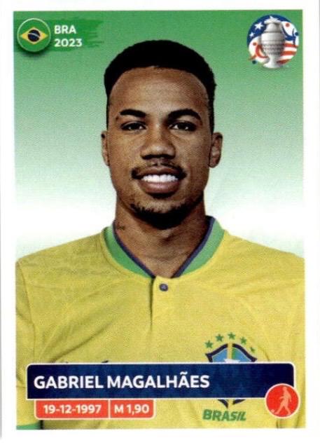 Gabriel Magalhaes #BRA7 2024 Panini Copa America Sticker Soccer