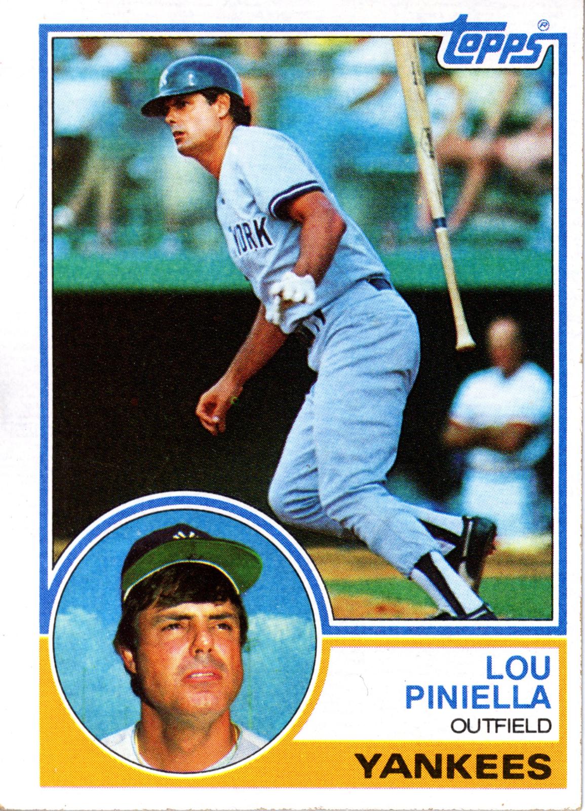 Lou Piniella #307 Baseball Cards 1983 Topps