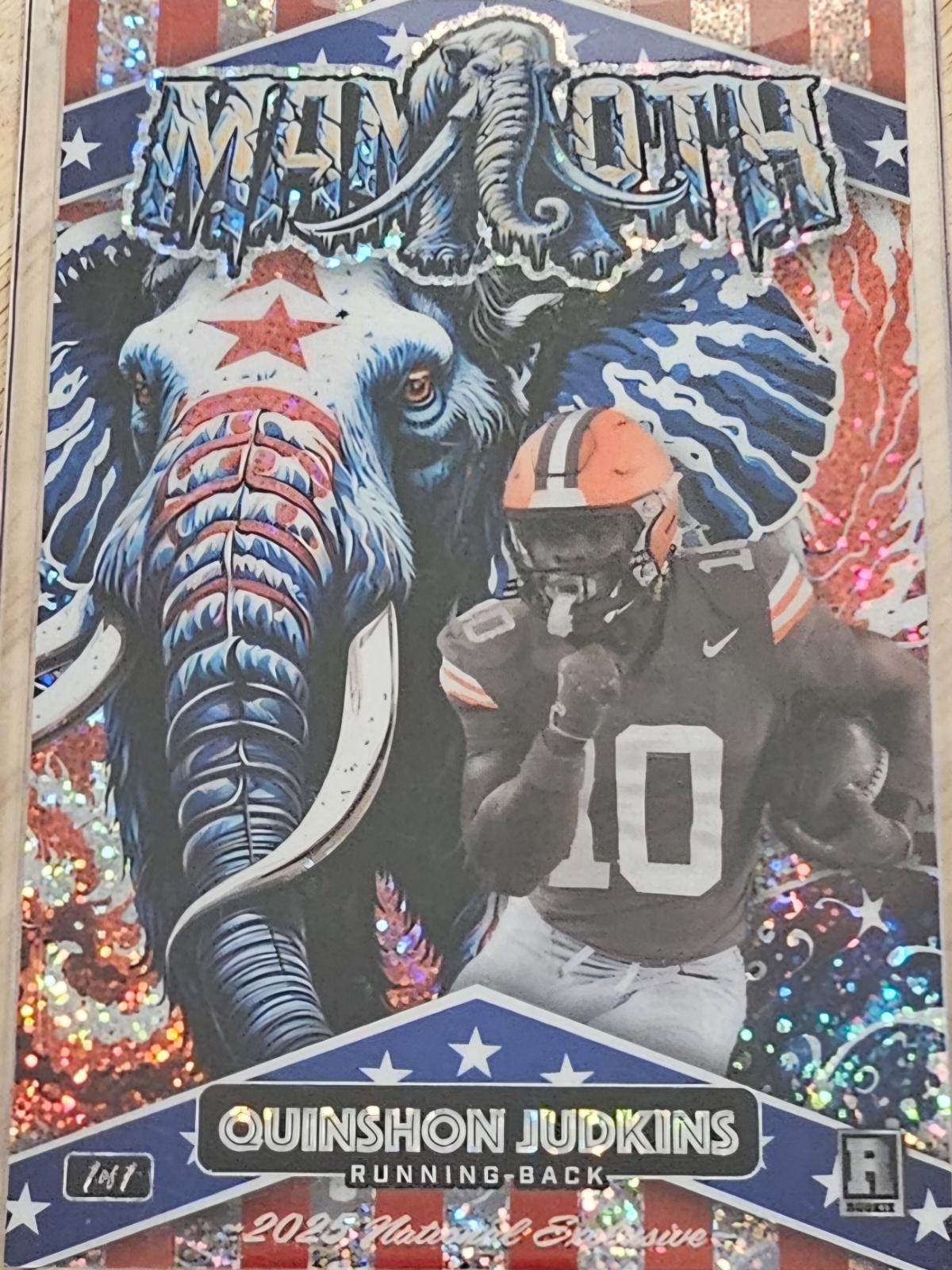 Quinshon Judkins #DMMMC05-QJ 2025 Wild Card Patriotic Mammoths Football