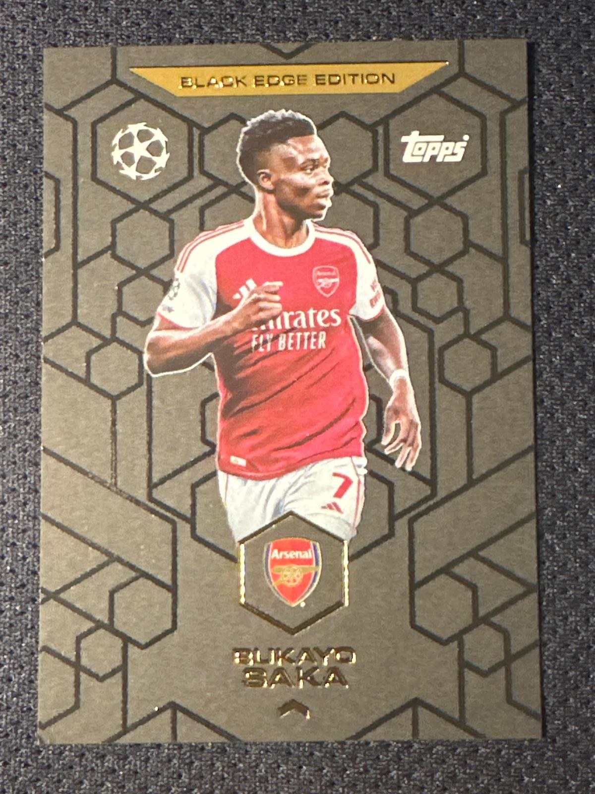 Bukayo Saka #BE2 Prices | 2025 Topps Match Attax UEFA Black Edge