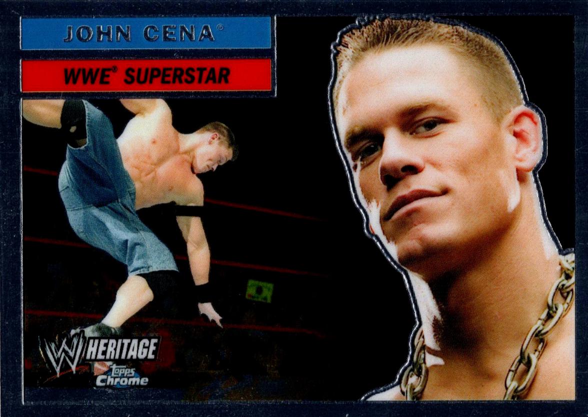 John Cena #1 Wrestling Cards 2006 Topps Heritage Chrome WWE
