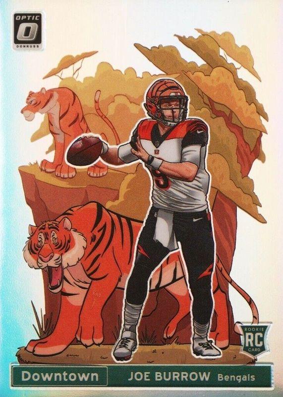 Joe Burrow #DT-40 Football Cards 2020 Panini Donruss Optic Downtown