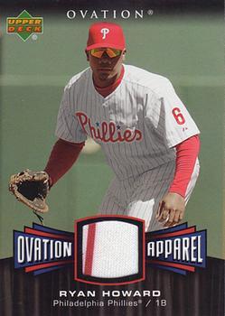 Ryan Howard #OA-RH Baseball Cards 2006 Upper Deck Ovation Apparel