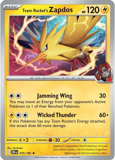 Team Rocket's Zapdos #70 Cover Art