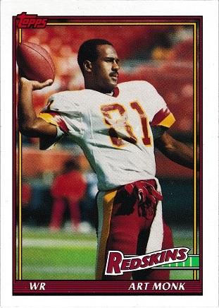 Art Monk #187 Football Cards 1991 Topps