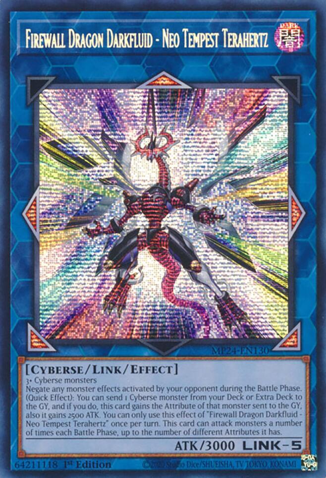 Firewall Dragon Darkfluid - Neo Tempest Terahertz MP24-EN130 YuGiOh 25th Anniversary Tin: Dueling Mirrors