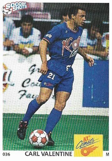 Carl Valentine #36 Soccer Cards 1991 Soccer Shots MSL