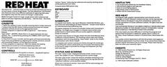 Full Cover Back | Red Heat ZX Spectrum