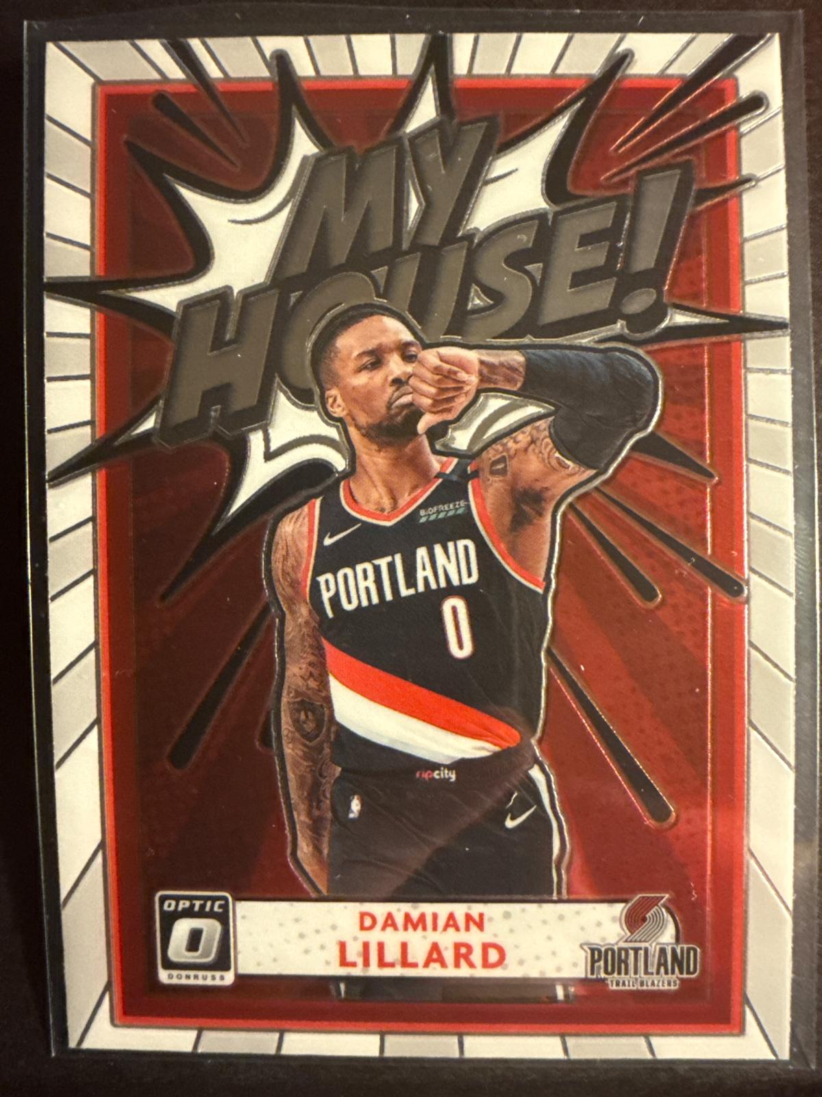 Damian Lillard #7 Basketball Cards 2020 Panini Donruss Optic My House