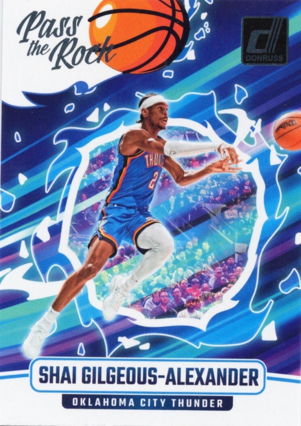 Shai Gilgeous-Alexander #7 Basketball Cards 2024 Panini Donruss Pass the Rock