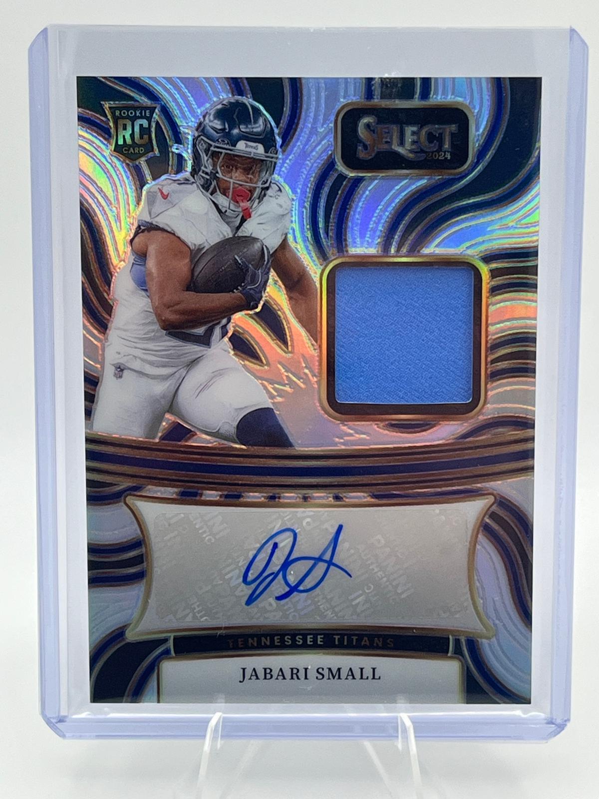 Jabari Small #22 2024 Panini Select Rookie Signature Memorabilia Prizm Football