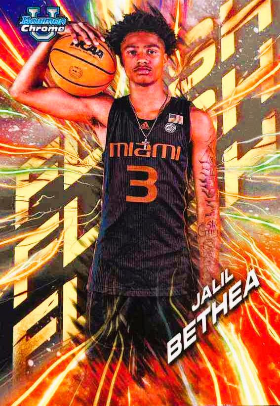 Jalil Bethea #FL-8 Basketball Cards 2024 Bowman Chrome University Flash