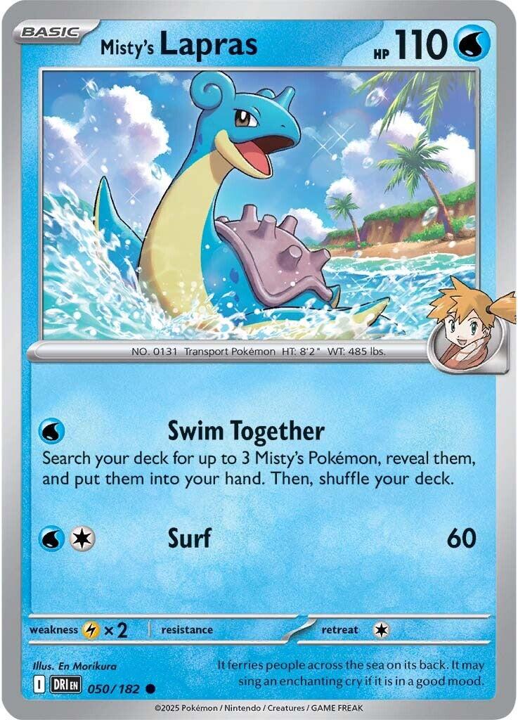 Misty's Lapras #50 Pokemon Destined Rivals