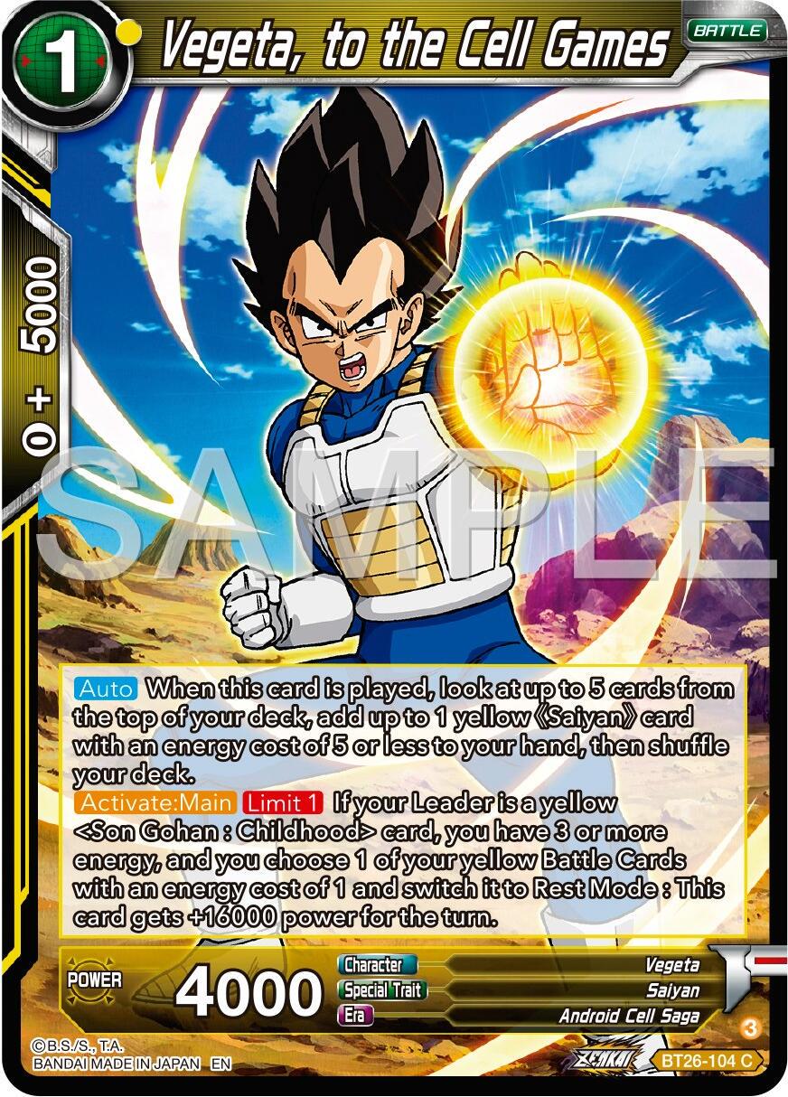 Vegeta, to the Cell Games BT26-104 Dragon Ball Super Ultimate Advent