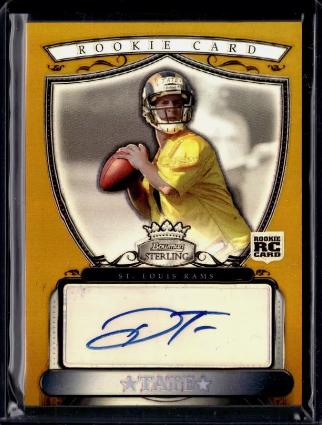 Drew Tate #BSGA-DT Football Cards 2006 Bowman Sterling Gold Relic Autograph