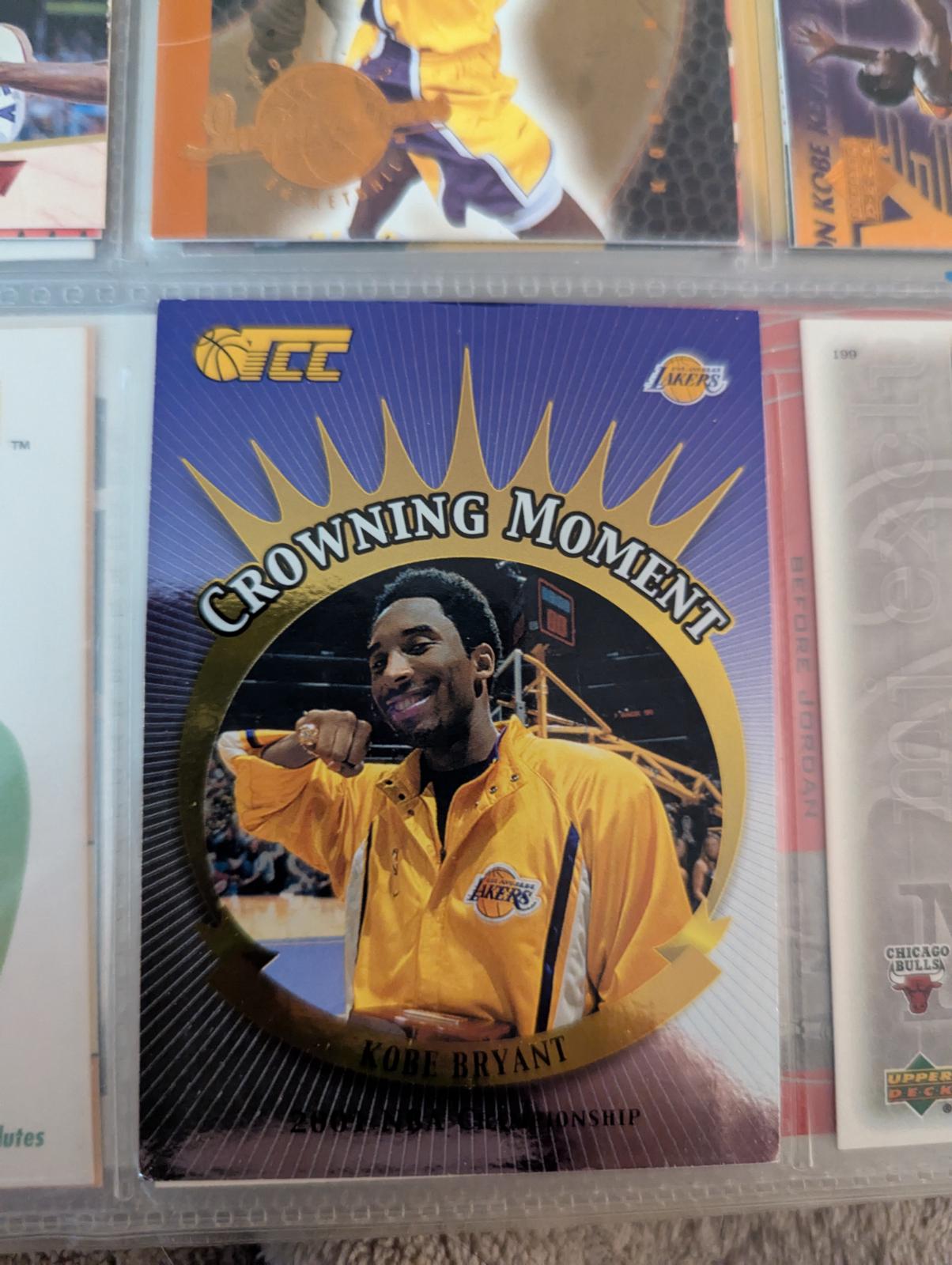 Kobe Bryant #CM5 Basketball Cards 2001 Topps Champions & Contenders Crowning Moment