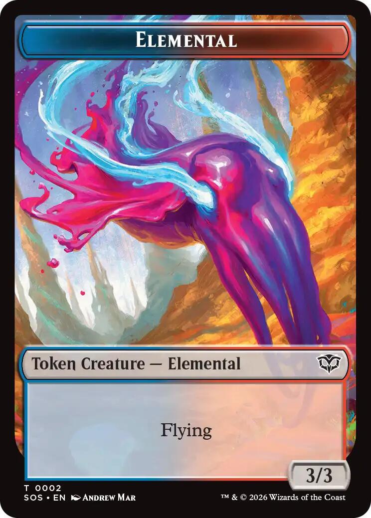 Elemental // Treasure Double-Sided Token [Foil] #2