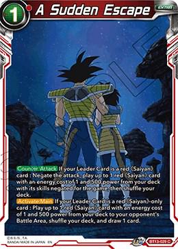 A Sudden Escape BT13-029 Dragon Ball Super Supreme Rivalry