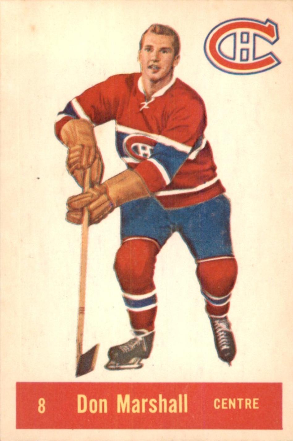 Don Marshall #8 Hockey Cards 1957 Parkhurst
