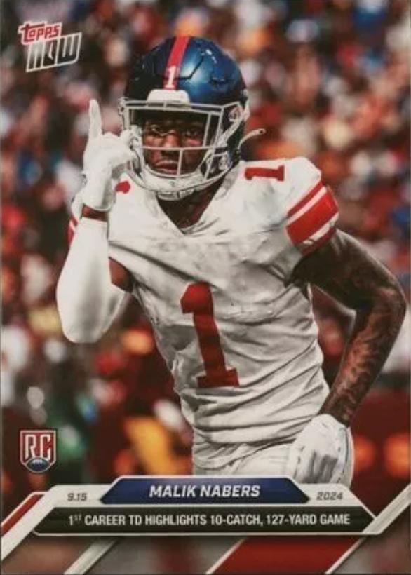 Malik Nabers #4 Football Cards 2024 Topps Now