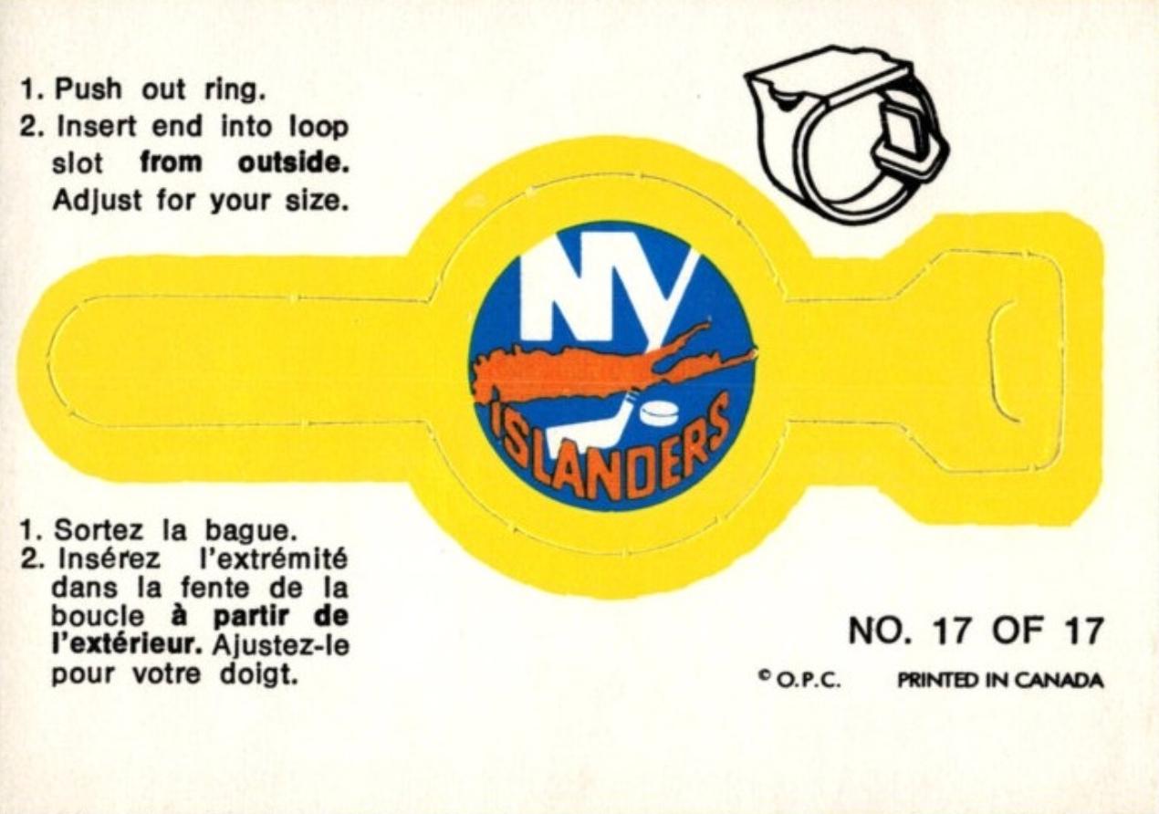 New York Islanders #17 1973 O Pee Chee Rings Hockey