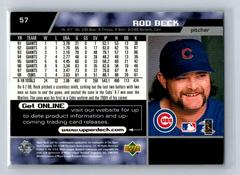 Back | Rod Beck Baseball Cards 1999 Upper Deck