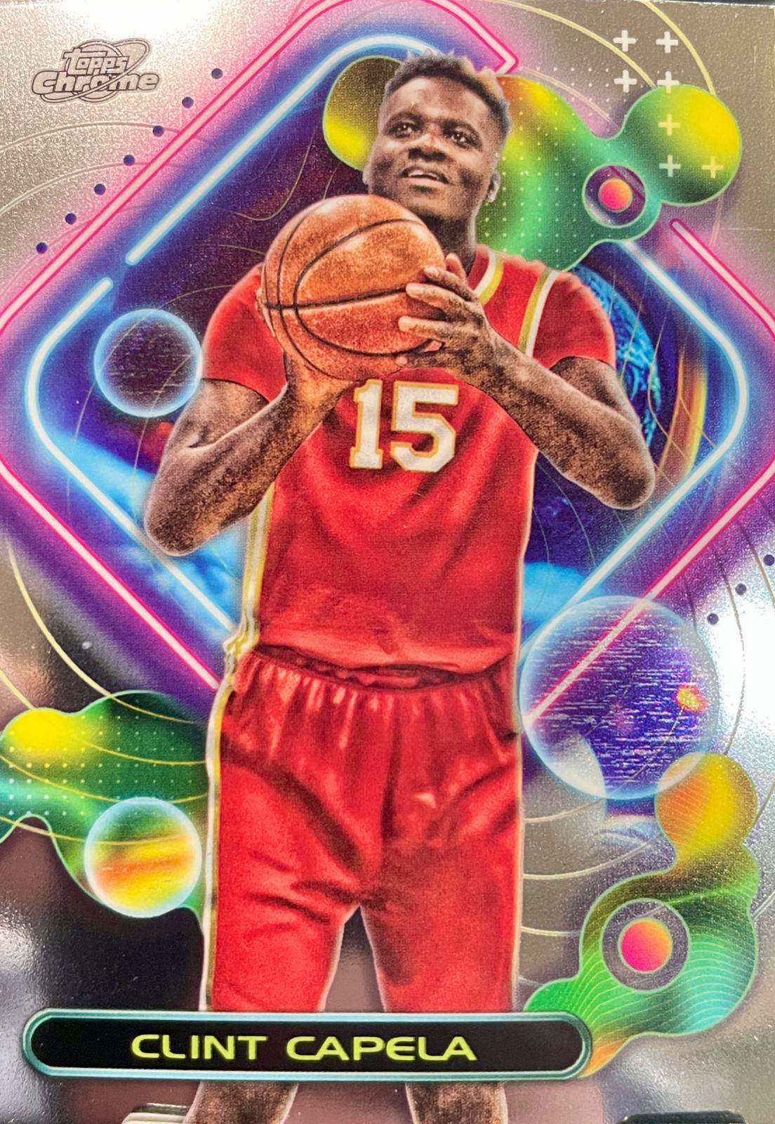 Clint Capela #4 Basketball Cards 2023 Topps Cosmic Chrome
