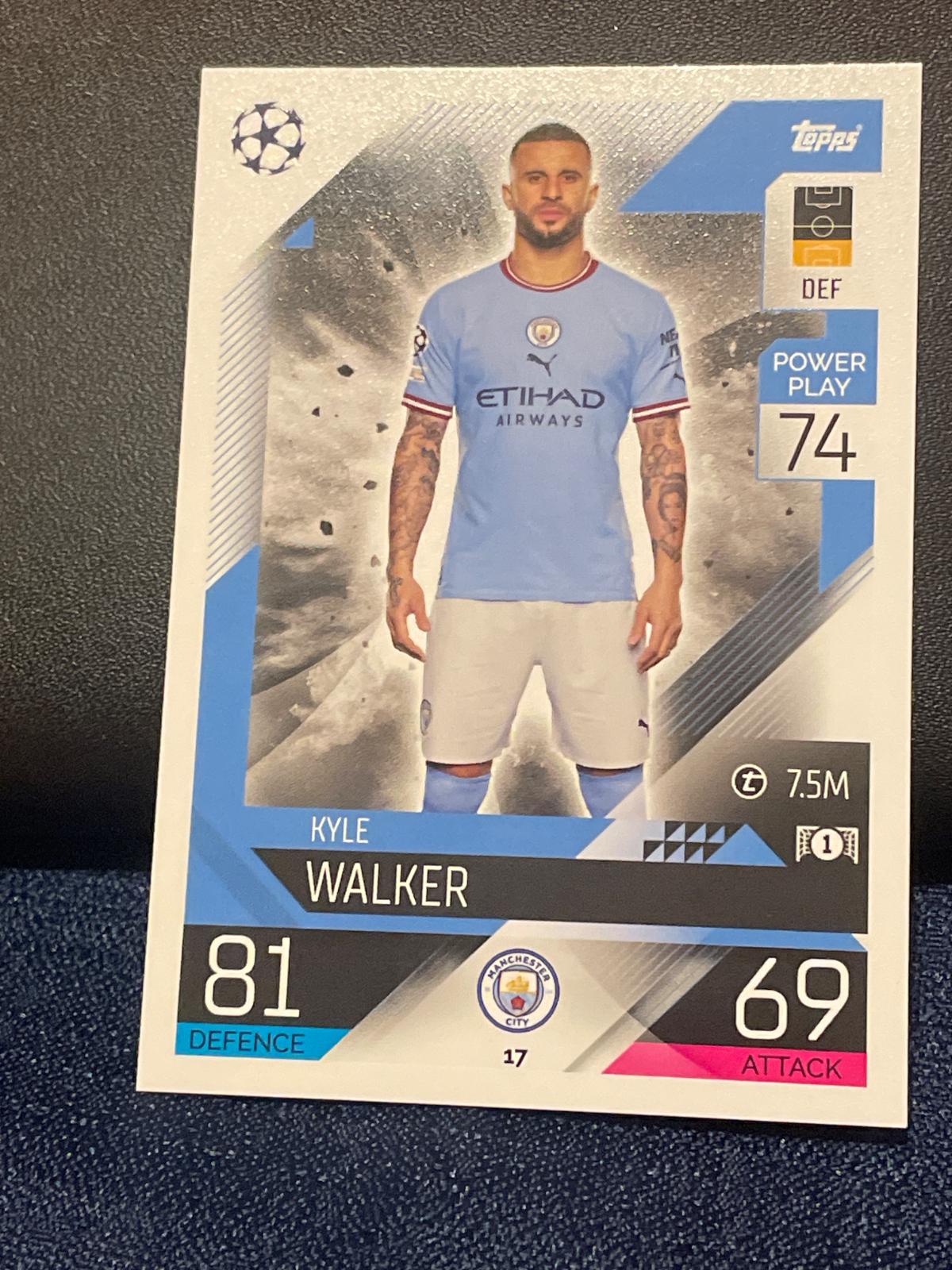 Kyle Walker #17 Soccer Cards 2022 Topps Match Attax UEFA League