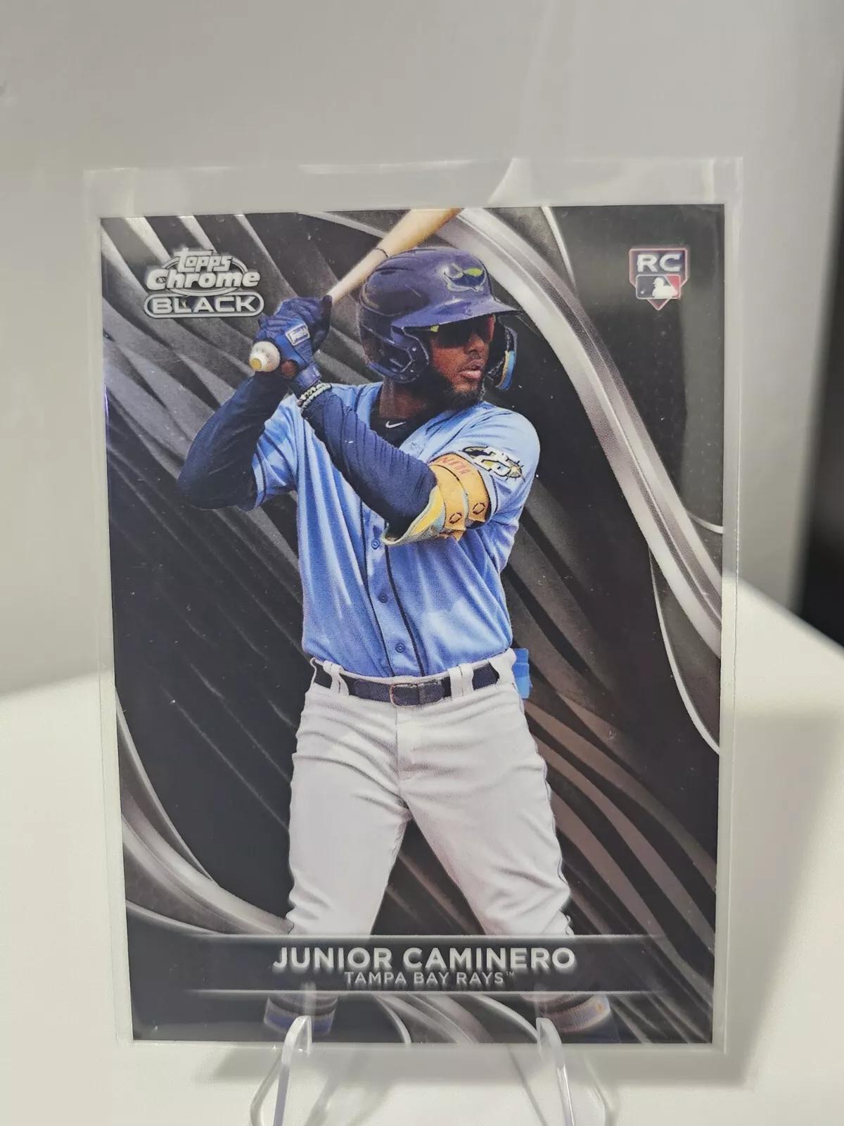 Junior Caminero #78 Baseball Cards 2024 Topps Chrome Black