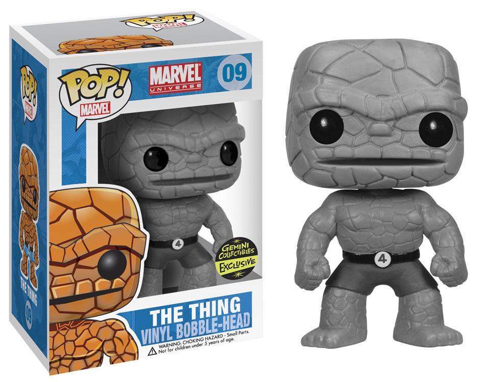 The Thing #9 Marvel Universe: Series 1 Funko Pop Black & White box and figure