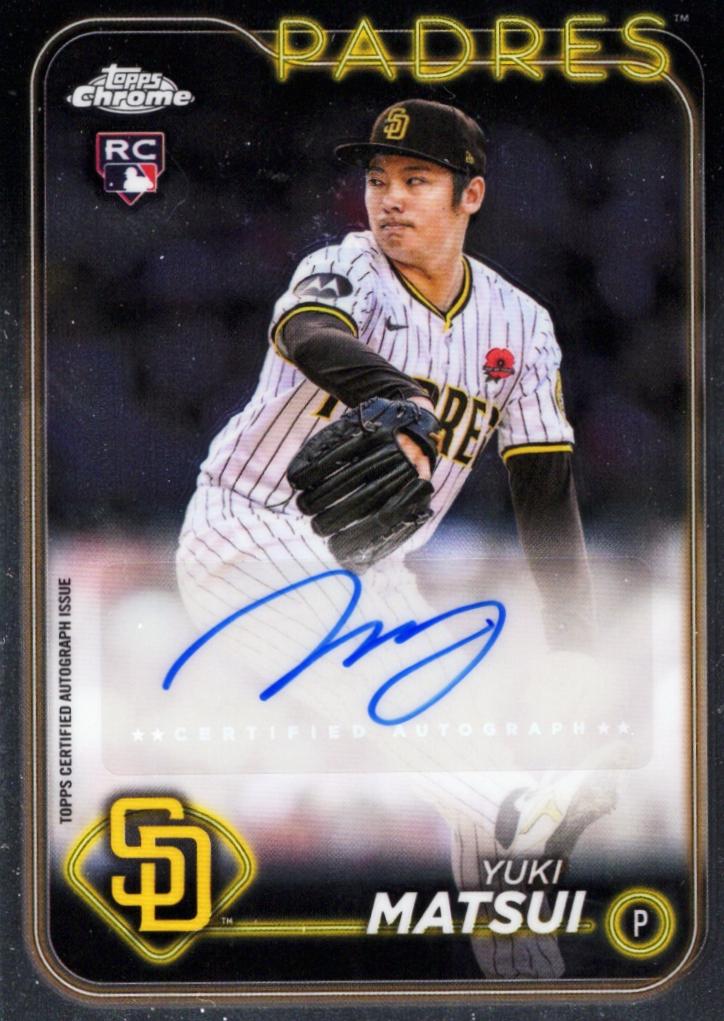 Yuki Matsui #AC-YM Baseball Cards 2024 Topps Chrome Update Autograph