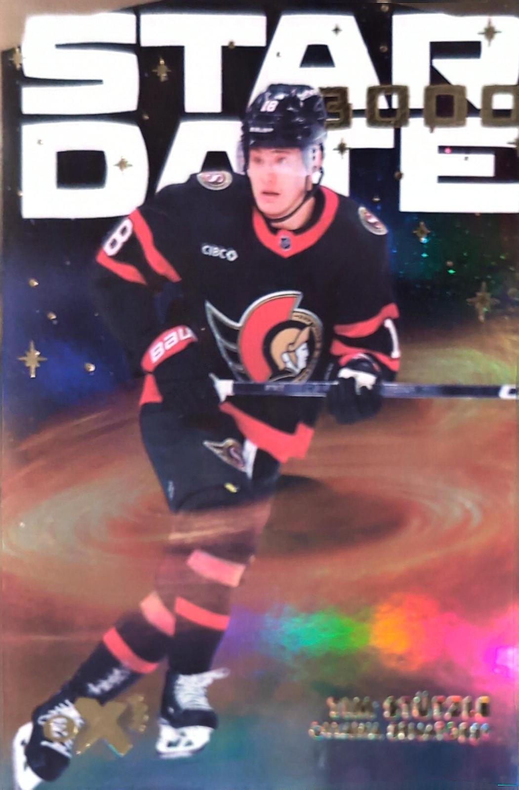 Tim Stutzle #SD-9 Hockey Cards 2023 SkyBox E-X 2000 Star Date 3000
