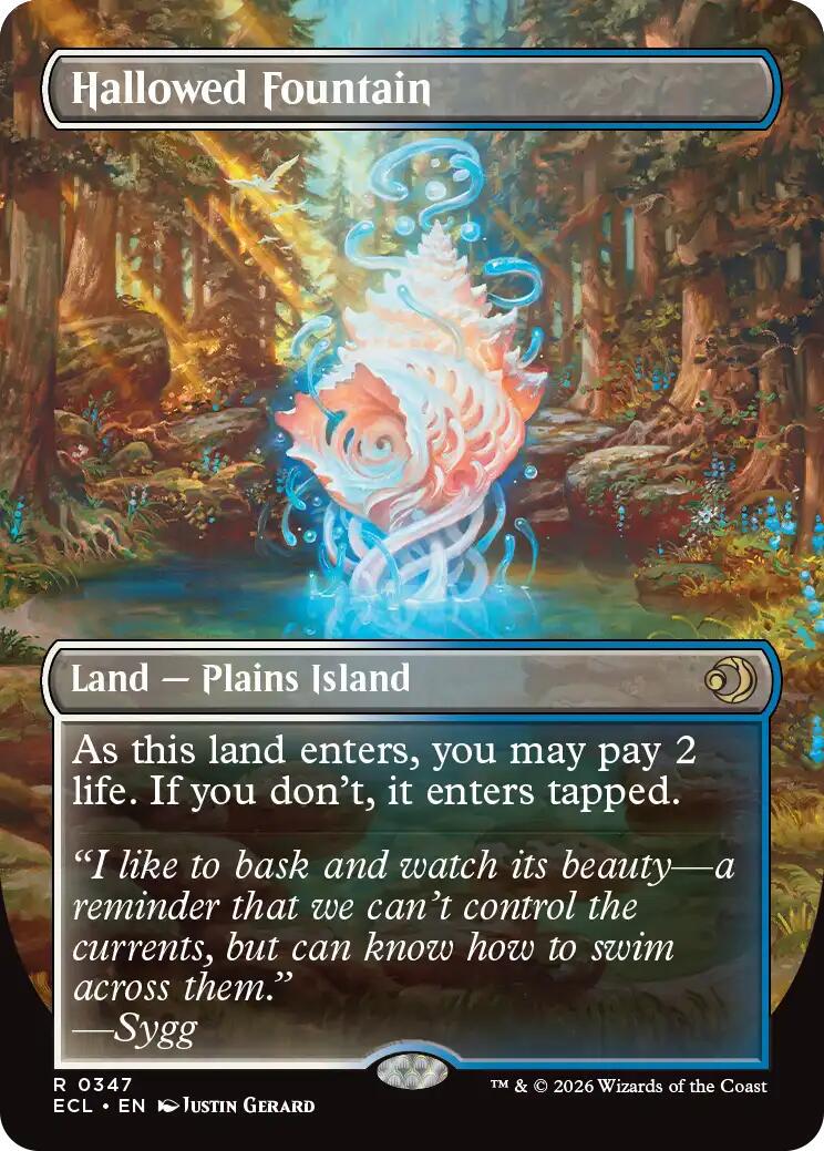 Hallowed Fountain [Borderless] #347 Prices | Magic Lorwyn Eclipsed