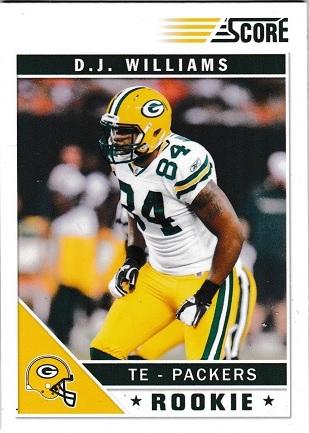 D.J. Williams #324 Football Cards 2011 Panini Score