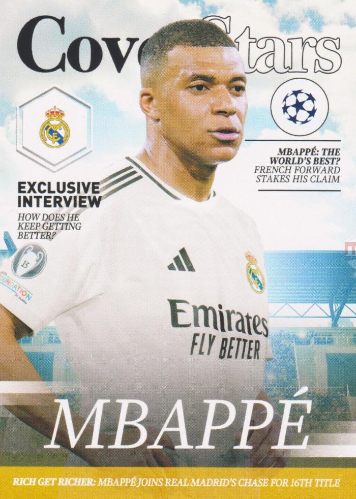 Kylian Mbappe #CS-2 Soccer Cards 2024 Topps UEFA Cover Stars