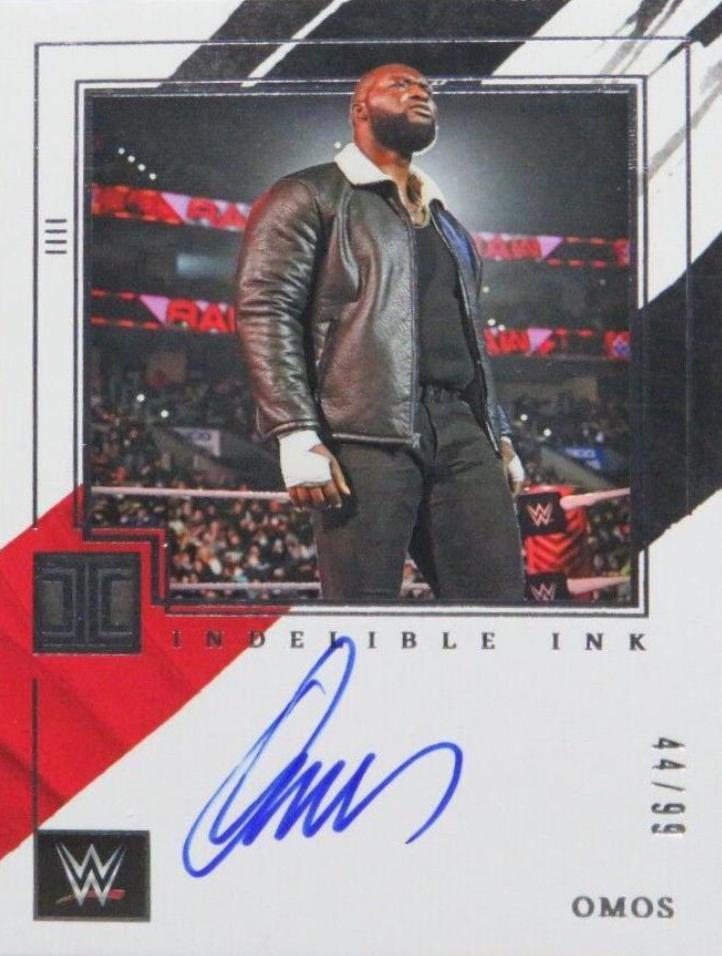 Omos #IN-OMS Wrestling Cards 2022 Panini Impeccable WWE Indelible Ink Autographs