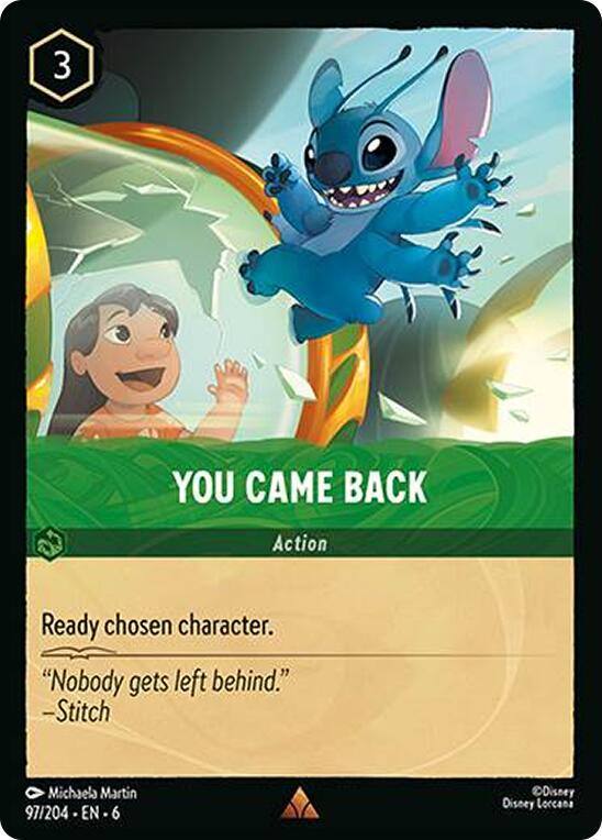 You Came Back #97 Lorcana Azurite Sea