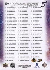 Back Of Card | Checklist Hockey Cards 2023 Upper Deck