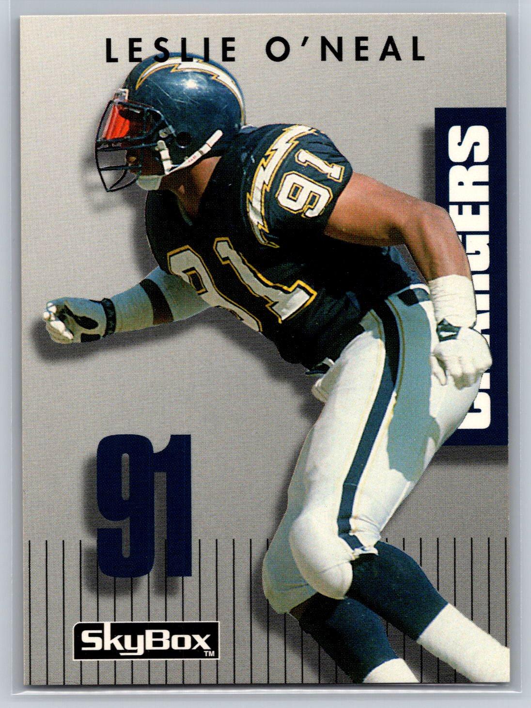 Leslie O'Neal #15 Football Cards 1992 Skybox Primetime