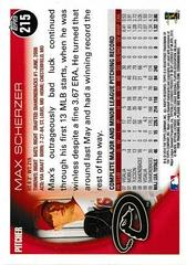 Back Of Card | Max Scherzer Baseball Cards 2010 Topps