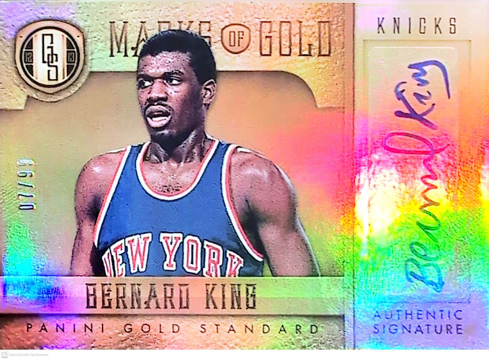 Bernard King #45 2012 Panini Gold Standard Marks Of Gold Autographs Basketball