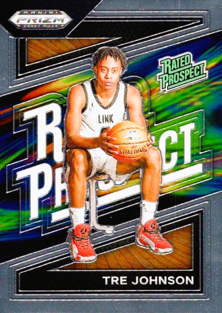 Tre Johnson #15 Basketball Cards 2024 Prizm Draft Picks Rated Prospect