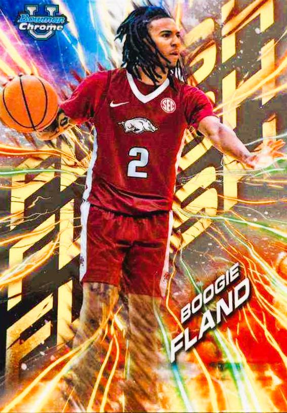 Boogie Fland #FL-5 Basketball Cards 2024 Bowman Chrome University Flash